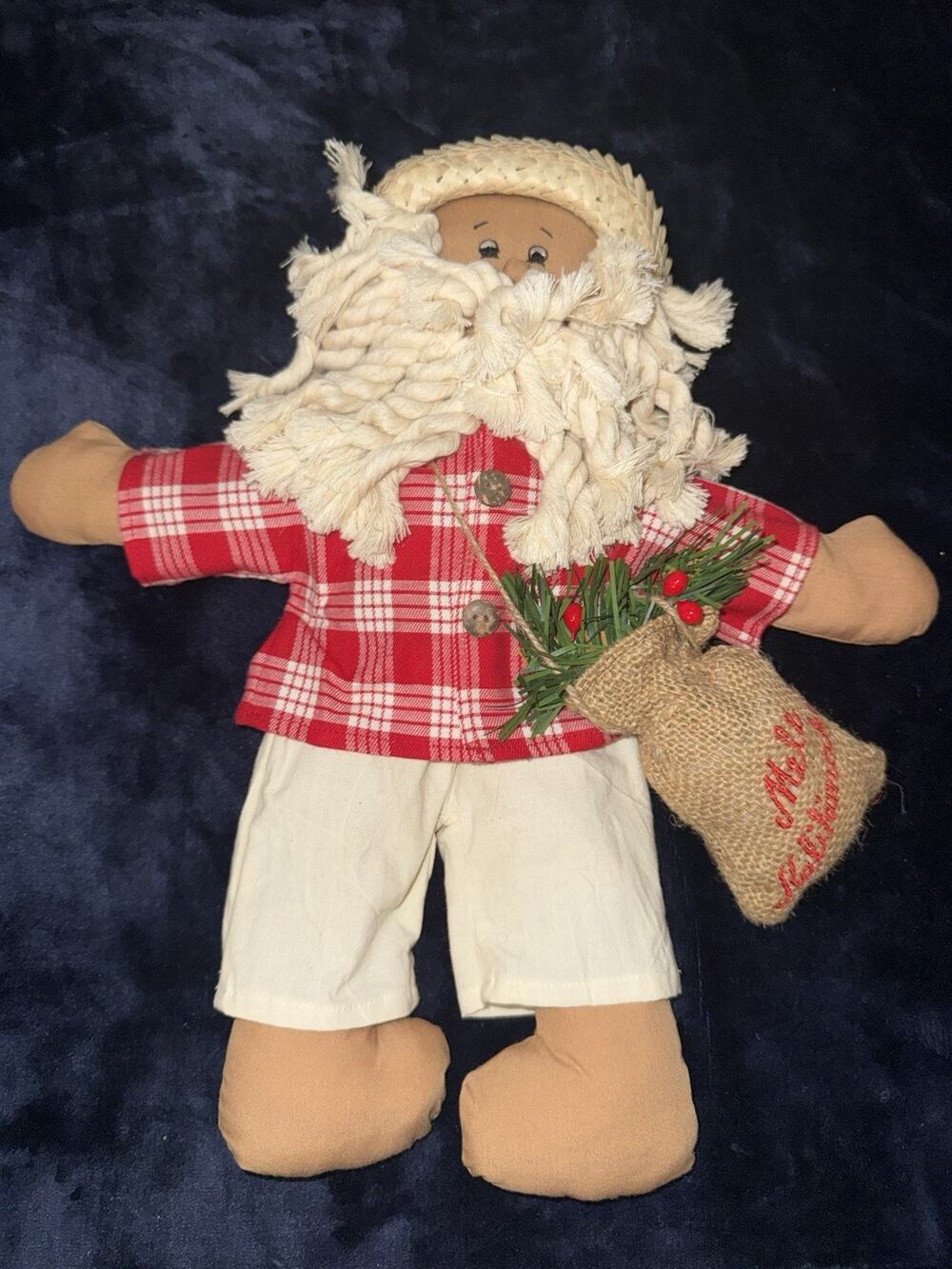 NEW Tropical Santa Doll Hawaiian Beach Bay Santa Unique Novelty